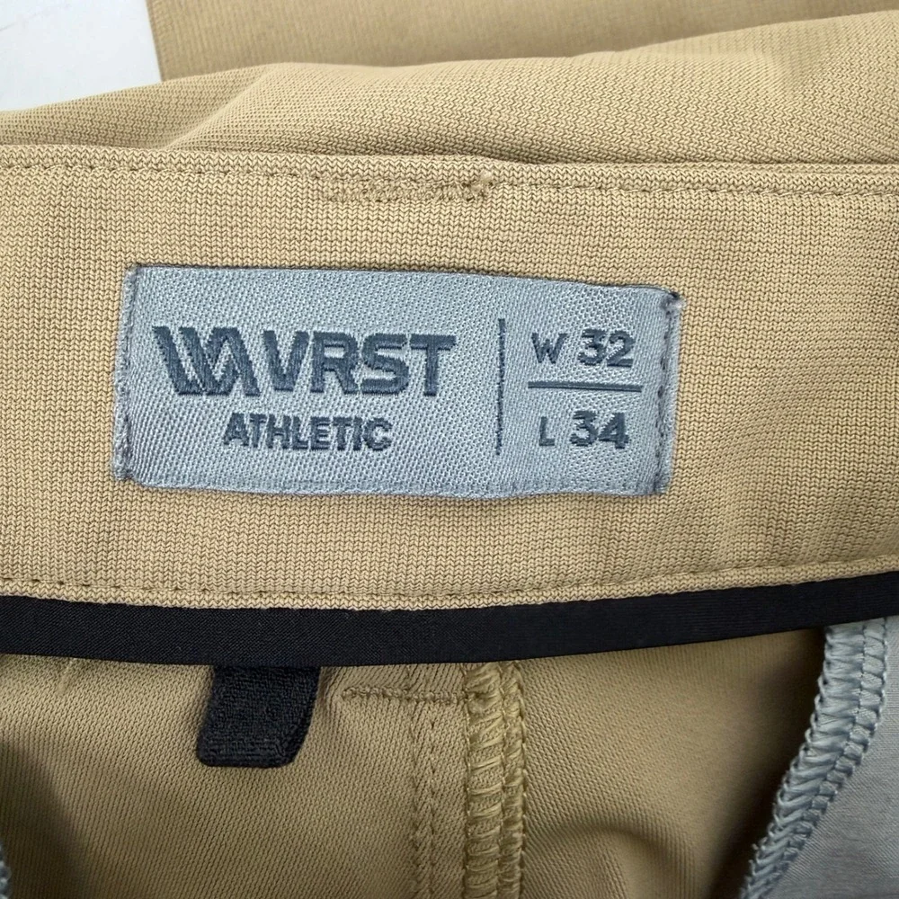 WRST‎ ATHLETIC Mens Tan Khaki Golf Casual Pants Chinos Trousers W32 L34